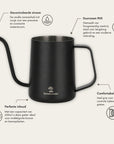 Watering Can Stainless Steel - 600ml (black)